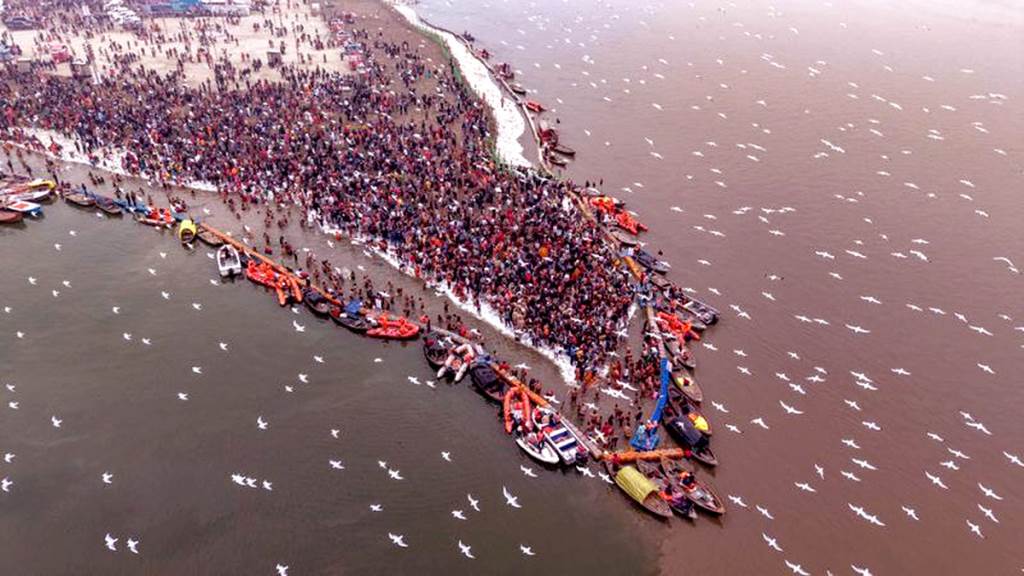 Magh Mela begins in Prayagraj Lakhs of devotees take holy dip in Sangam in bitter cold